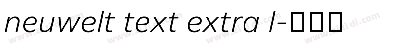 neuwelt text extra l字体转换